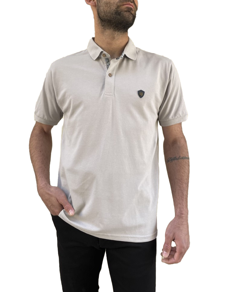 Everbest ανδρική γκρι πικέ Polo μπλούζα Plus Size 242833G φωτογραφία